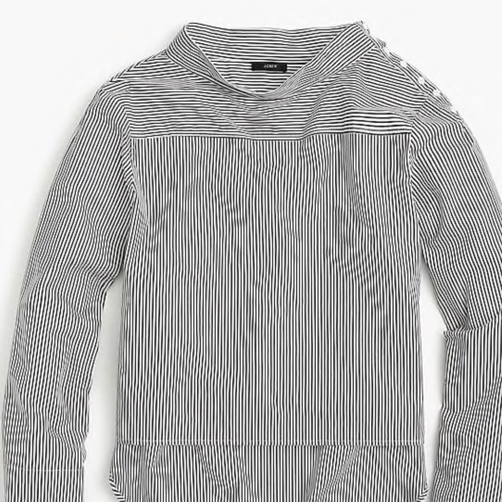 J. Crew Funnelneck Striped Shirt